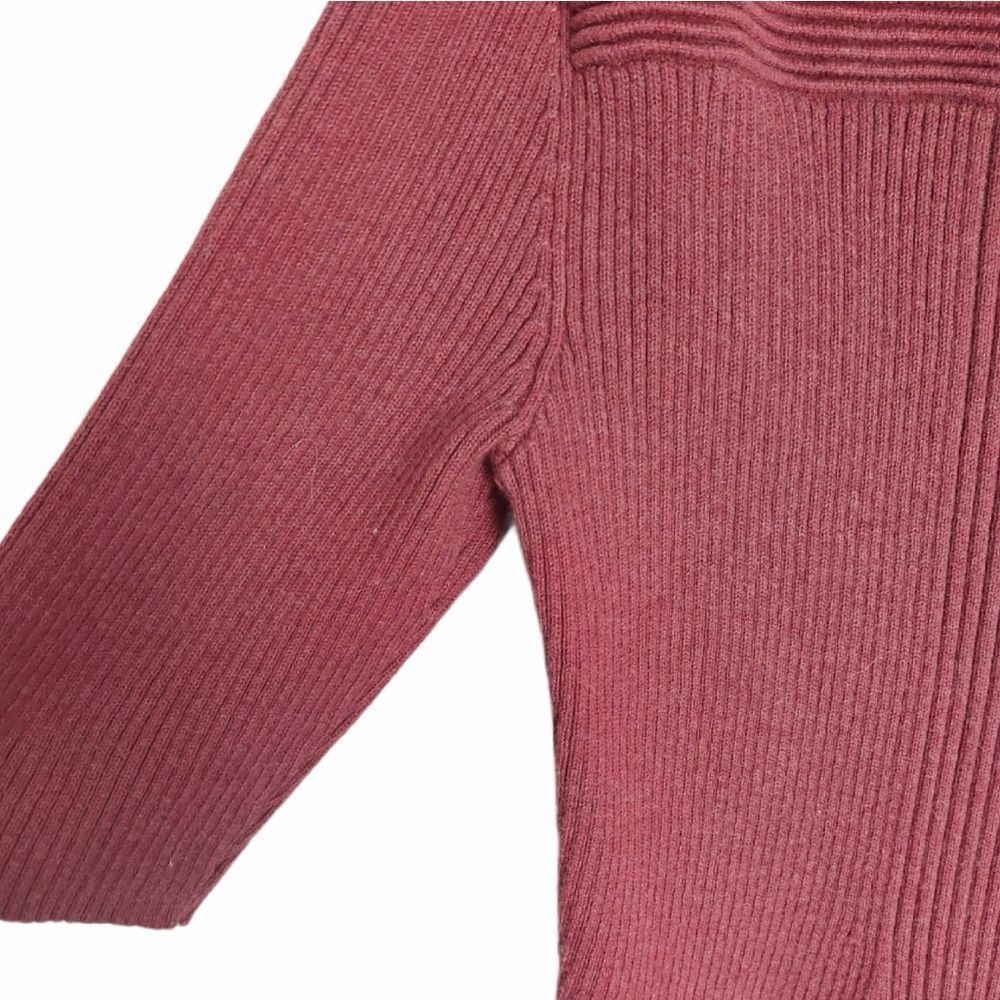 FREE People Ribbed  Knit Burt Orange Top sz M - Picture 2 of 7